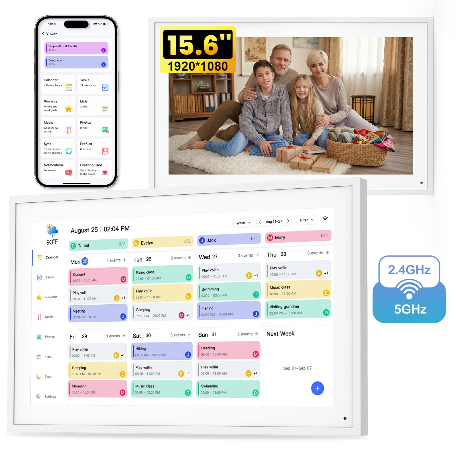 【ジントニック】NEWYES デジタル家族カレンダー 15.6インチ Amazon.co.jp: NEWYES 15.6インチデジタルカレンダースケジュール計画